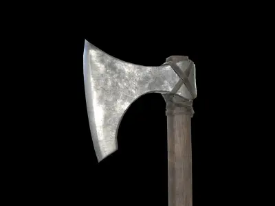 Vikings axe Low-poly 3D model