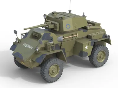 5 Military Vehicles Collection v7 Low-poly 3D model