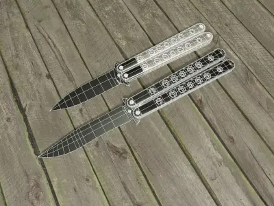 Balisong Knives 3D Model Pack