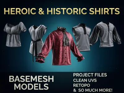 10 Heroic And Historic Shirts And Tunics 3D model