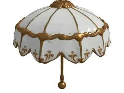 Elegant Victorian Parasol 3D Model Low-poly 3D model