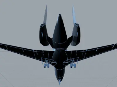 ARMY LEARJET Low-poly 3D model