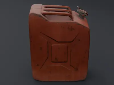 Fuel Can - Gas Can - Old Jerry Can - Low Poly Low-poly 3D model