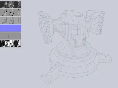 Prototype turret Low-poly 3D model from CGTrader