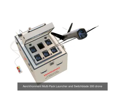 Switchblade 300 Drone Launcher and Multi-Pack Launcher 3D Model Collection