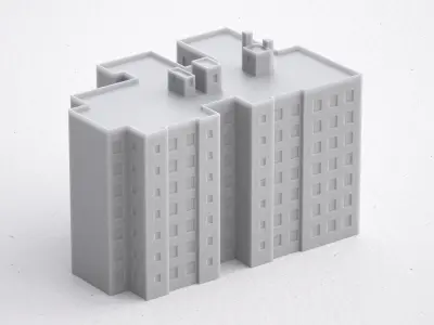 Free 3D Print miniature building RB-US-NY-087 Free 3D print model purchase