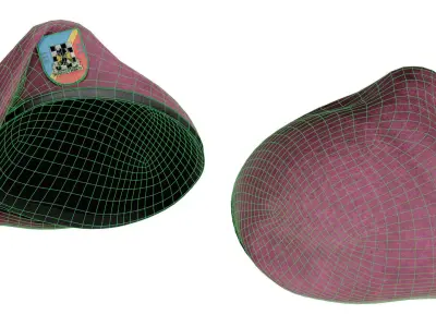 AIRBORNE BERET Low-poly 3D model