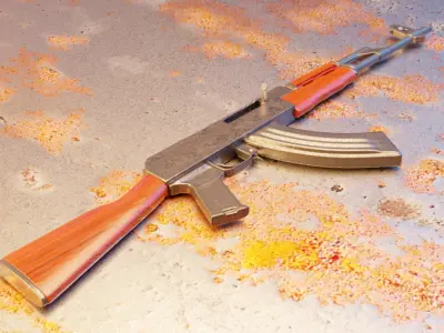 AK-47 rifle  3D model