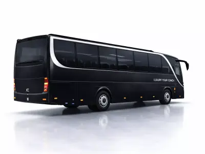 city  Coach Bus  Low Poly Game Ready Low-poly 3D model