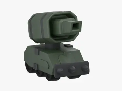 Army Tank 3D Illustration 3D model V3