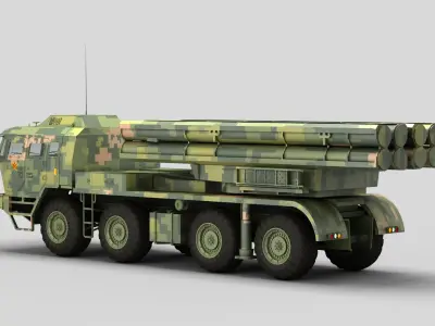 Chinese PHL-16 Rocket System 3D model