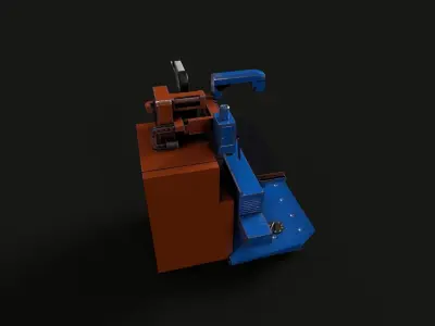 Industrial Machine 3D model 02 Low-poly 3D model