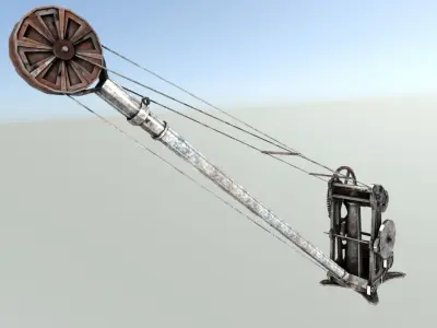 OLd Quayside Crane Low-poly 3D model