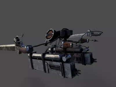 3D Maneuver Gear 3DMG Attack on Titan ODM Weapon 3D model