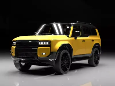 Modern Luxury SUV Rigged High Poly Realistic OffRoad Vehicle 3D model