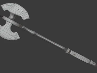 Viking Axe 3D model 5