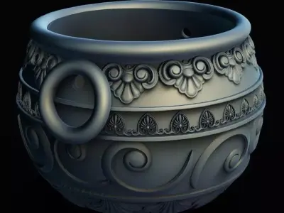 Antique Style Halloween Candy Bucket 3D Printable STL File 3D print model