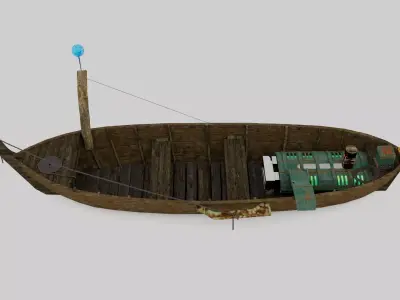 Sci-Fi Fishing Boat 3D model
