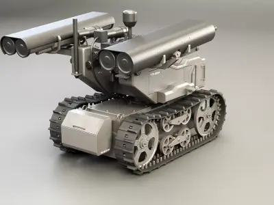 Military Tracked Robot V2 3D model
