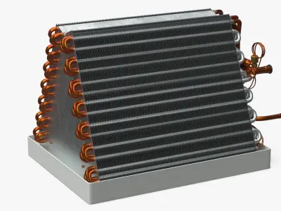 Air Conditioner Evaporator Coil Multicolor 3D model