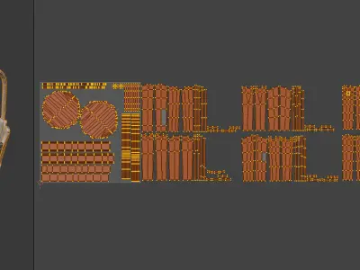 Package With Rustic Models - 2k Textures - Low Poly Low-poly 3D model