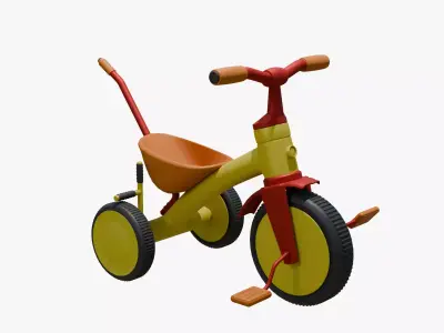 kids tricycle Low-poly 3D model purchase