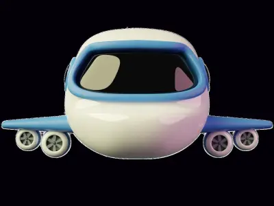 Airplane 3D Illustration 3D model by slabdsgn