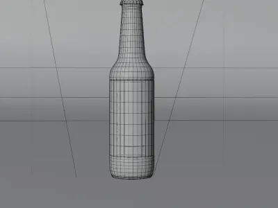 condensate juice bottle with label ripped off 3D model