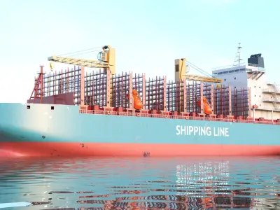 Two Detailed Ships Containers And Tanker 3D model