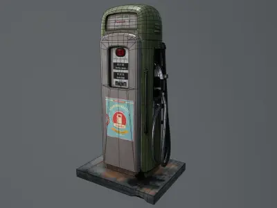 Gas Pump Low-poly 3D model get