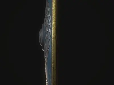 Cetratus shield Low-poly 3D model