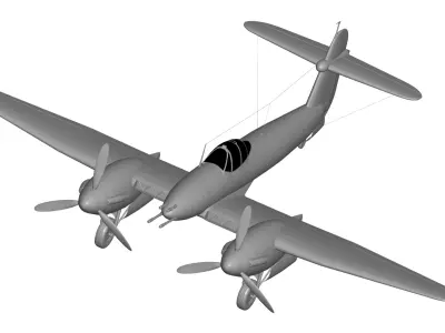Westland Whirlwind 3D model purchase