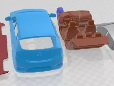 Hyundai Accent 2014 Printable Car 3D print model