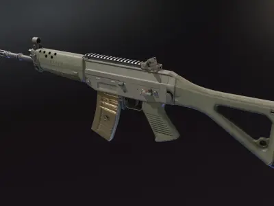 SIG SG 550 Low-poly 3D model