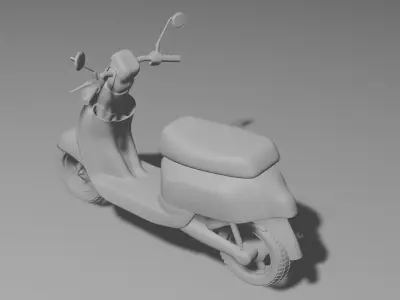 Toy Scotter Low-poly 3D model