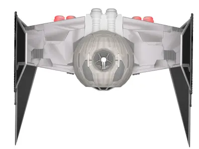 Sci-fi Fighter jet Tie fighter Free low-poly 3D model