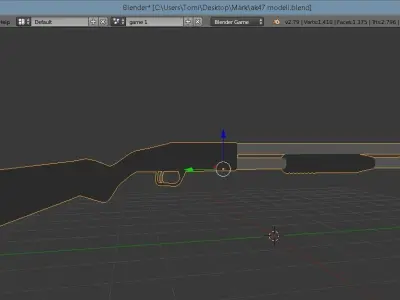 4 gun pack low poly Free low-poly 3D model