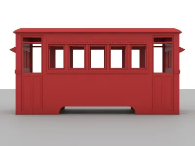 Vintage Japanese Train Carriage - 3D Printable Model 3D print model