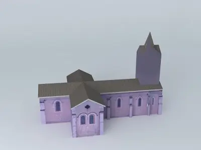 Church Tocane Saint Apre Free 3D model