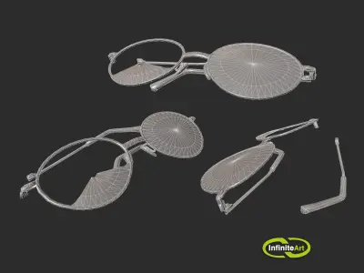 Glasses are broken Low-poly 3D model