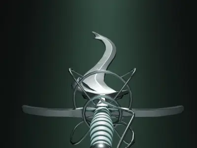 Fantasy Elf Sword PBR Ready for UE5 Low-poly 3D model