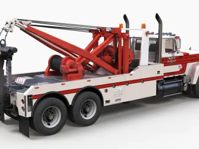 SuperLiner Wrecker Low-poly 3D model