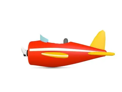 Airplane toy Low-poly 3D model