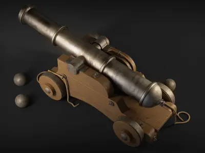 War Cannon 3d Model 3D model