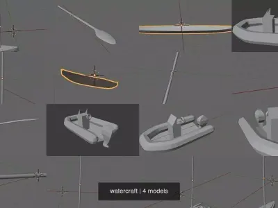 watercraft 3D Model Pack
