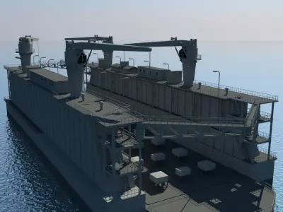 Floating Drydock 3D model purchase 3D model