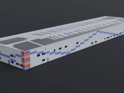Warehouse 1 Low-poly 3D model