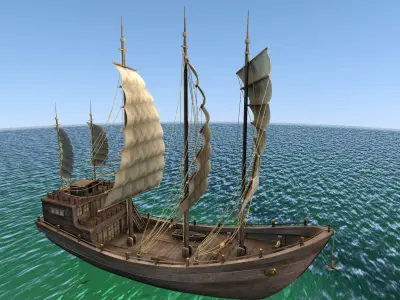 sailing boat 3D model purchase