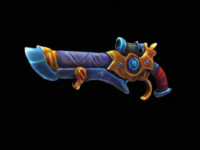 stylized gun 3D model