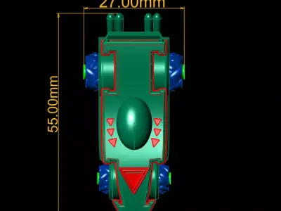 futuristic race car  3D printable model   3D print model